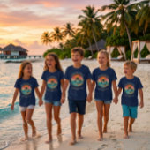 Aangepaste strandvakantie voor kinderen t-shirt