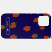 Aangepaste Strawberry Blue Case-Mate iPhone Case (Achterkant (horizontaal))