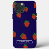 Aangepaste Strawberry Blue Case-Mate iPhone Case (Achterkant)