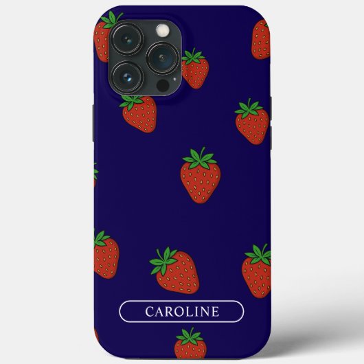 Aangepaste Strawberry Blue Case-Mate iPhone Case (Achterkant)