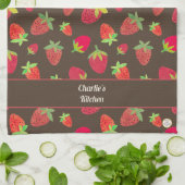 Aangepaste Strawberry Chocolade Gekleurde Keuken H Theedoek (Gevouwen)
