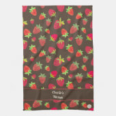 Aangepaste Strawberry Chocolade Gekleurde Keuken H Theedoek (Verticaal)