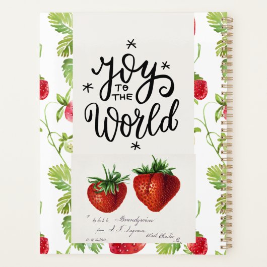 Aangepaste Strawberry Monogrammed Planners! Planner (Achterkant)