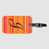 Aangepaste streep bagagelabel (Voorkant (horizontaal))