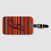 Aangepaste streep bagagelabel (Voorkant (horizontaal))