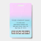 Aangepaste streepjescode Foto ID Gezondheidszorg V Badge (Achterkant)