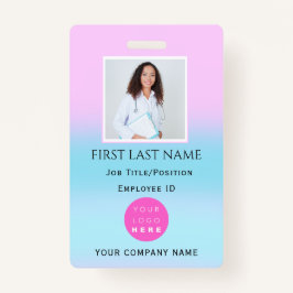 Aangepaste streepjescode Foto ID Gezondheidszorg V Badge