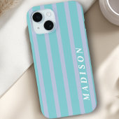 Aangepaste Strepen Blauw Case-Mate iPhone Case