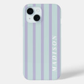 Aangepaste Strepen Lavendel Mint Case-Mate iPhone Case (Achterkant)