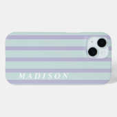 Aangepaste Strepen Lavendel Mint Case-Mate iPhone Case (Achterkant (horizontaal))