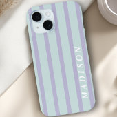 Aangepaste Strepen Lavendel Mint Case-Mate iPhone Case