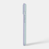 Aangepaste Strepen Lavendel Mint iPhone 15 Case (Linkerkant)