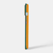 Aangepaste Strepen Oranje Groen iPhone 15 Case (Linkerkant)