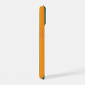 Aangepaste Strepen Oranje Groen iPhone 15 Case (Rechterkant)