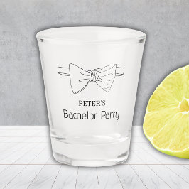 Aangepaste strikdas vrijgezellenfeest shot glas