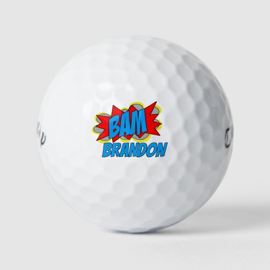 Aangepaste, strip Pop Kunststijl BAM Golfballen (Voorkant)