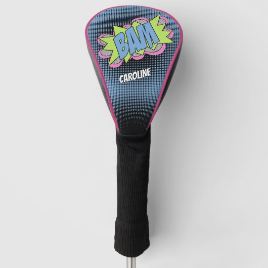 Aangepaste, strip Pop Kunststijl BAM Golfheadcover (Voorkant)