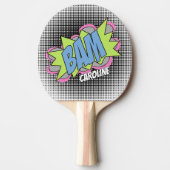 Aangepaste, strip Pop Kunststijl BAM Tafeltennisbatje (Voorkant)