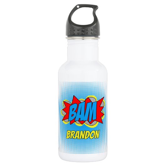 Aangepaste stripboek Pop Art BAM! Illustratie Waterfles (Voorkant)