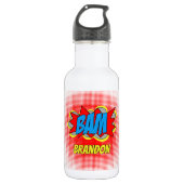 Aangepaste stripboek Pop Art BAM Illustratie Waterfles (Voorkant)