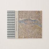 Aangepaste  Striped Antiek Kaart van Parijs Legpuzzel (Horizontaal)