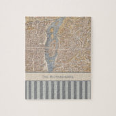 Aangepaste  Striped Antiek Kaart van Parijs Legpuzzel (Verticaal)