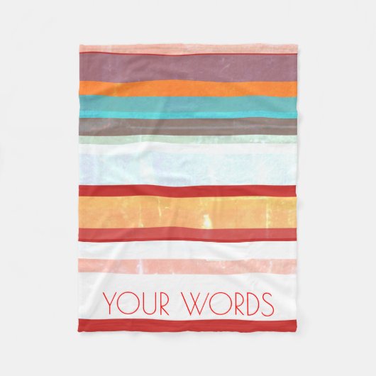 Aangepaste stripes fleece deken (Voorkant)