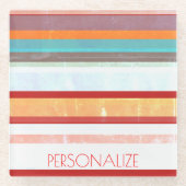 Aangepaste stripes glazen onderzetter (Voorkant)