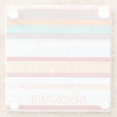 Aangepaste stripes glazen onderzetter (Achterkant)