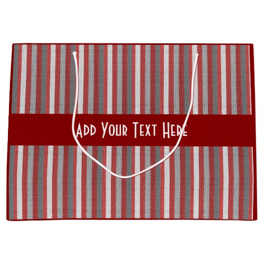 Aangepaste stripes meerdere keren groot cadeauzakje (Voorkant)