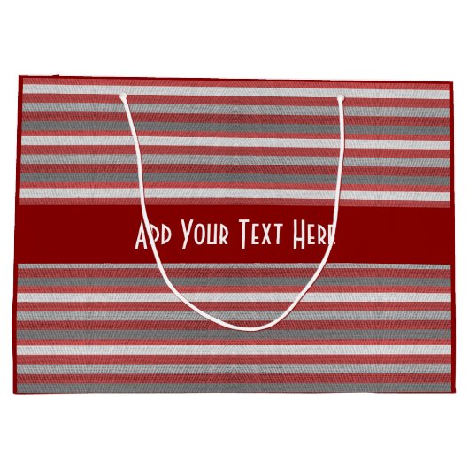 Aangepaste stripes meerdere keren groot cadeauzakje (Achterkant)