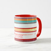 Aangepaste stripes mok (Voorkant rechts)