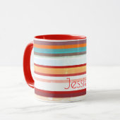 Aangepaste stripes mok (Voorkant links)