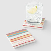 Aangepaste stripes stenen onderzetter (Zijkant)