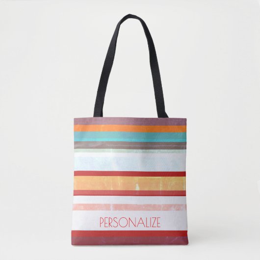 Aangepaste stripes tote bag (Voorkant)