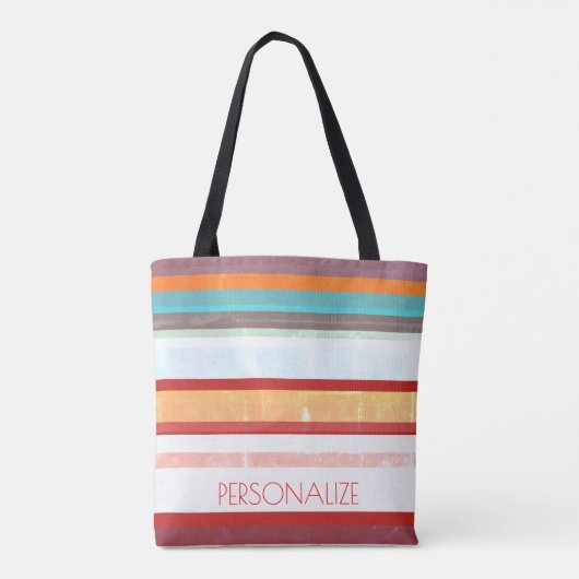 Aangepaste stripes tote bag (Achterkant)