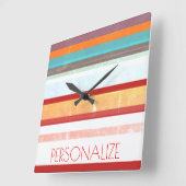 Aangepaste stripes vierkante klok (Hoek)