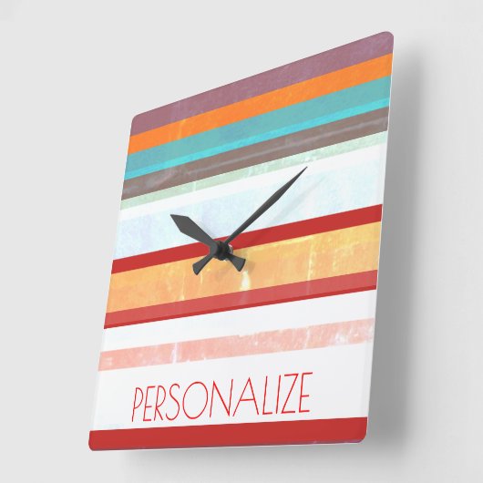 Aangepaste stripes vierkante klok (Hoek)