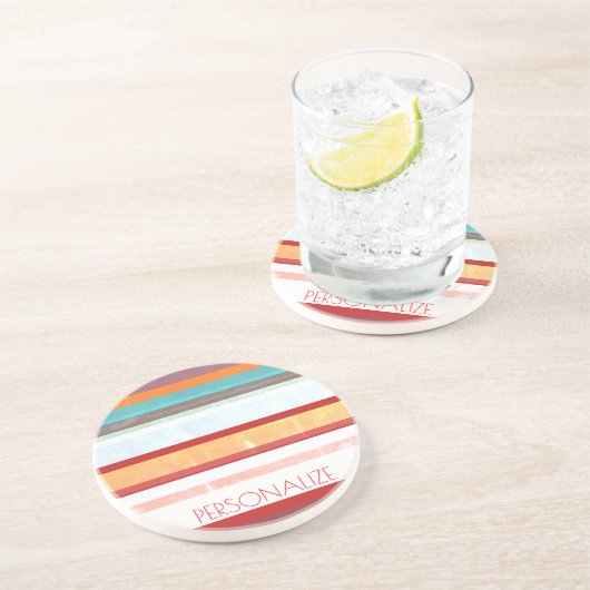 Aangepaste stripes zandsteen onderzetter (Zijkant)