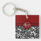 Aangepaste strips en luipaard acrylSleutelhanger Sleutelhanger (voorkant)