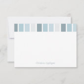 Aangepaste stripte Blue Baby Shower Bedankt (Voorkant)