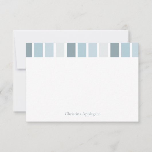 Aangepaste stripte Blue Baby Shower Bedankt (Voorkant)