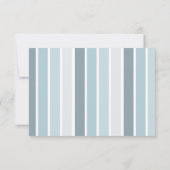 Aangepaste stripte Blue Baby Shower Bedankt (Achterkant)