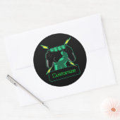 Aangepaste stroomgamer ronde sticker (Envelop)
