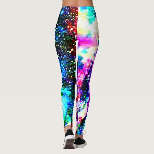 Aangepaste Stropdas-Dye Leggings - Fire & Ice Brig (Achterkant)