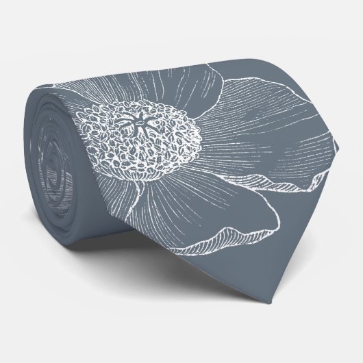 Aangepaste Stropdas voor blauwe en witte lijnverbi (Opgerold)