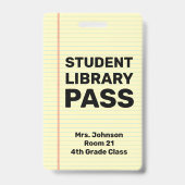 Aangepaste studentenbibliotheekpas badge (Achterkant)