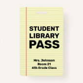 Aangepaste studentenbibliotheekpas badge (Achterkant)