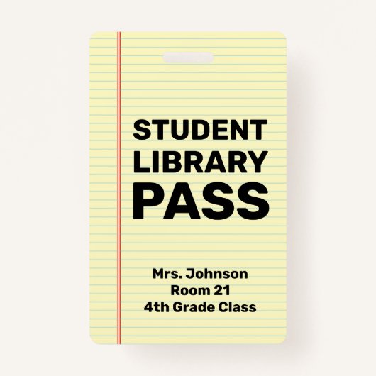 Aangepaste studentenbibliotheekpas badge (Achterkant)