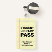 Aangepaste studentenbibliotheekpas badge (Achterkant met intrekbare)